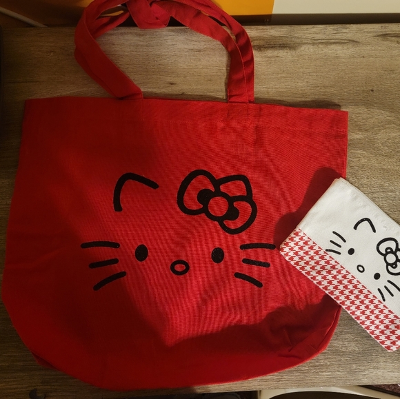 Handbags - LAST ONE! HP 🎉Hello Kitty Tote Bag and Zippered Bag Bundle!